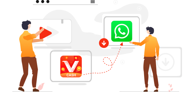 How to download Whatsapp Videos by VidMate Cash